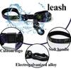 Waterproof PVC Dog Collar and Leash Set Adjustable Printed Pet Collar with Quick Release Buckle for Small Medium Large Dogs