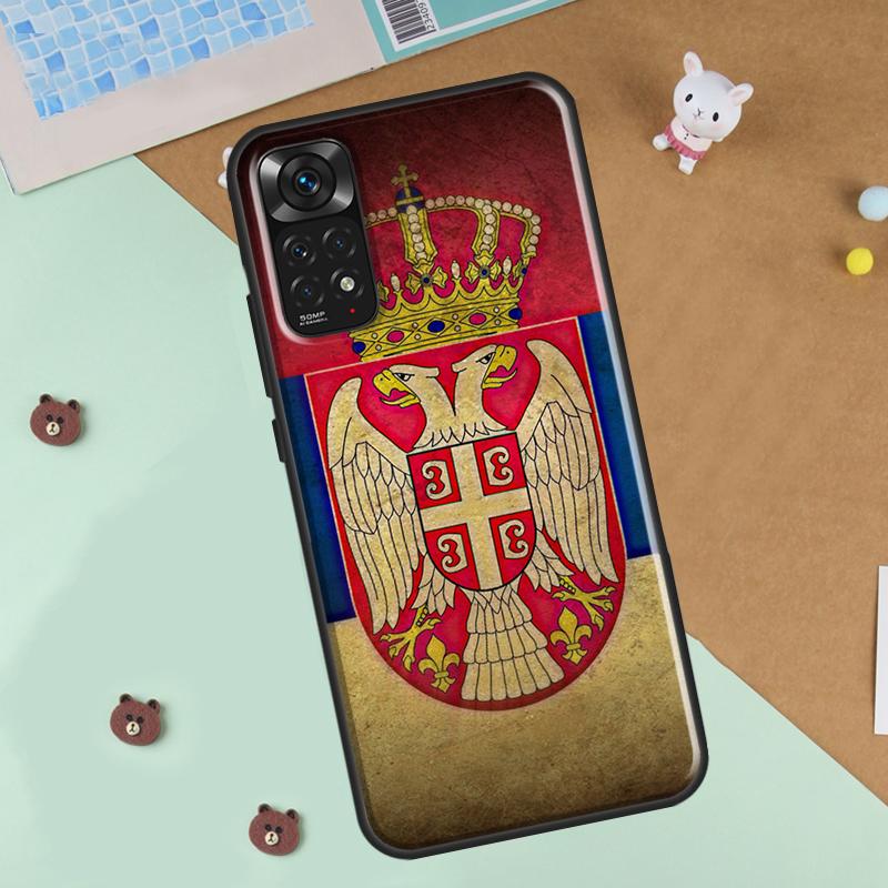 Serbia Flag Phone Case For Xiaomi Redmi Note 12 8 9 10 11 Pro 8T 9S 10S 11S 12S 10A 9C 10C 12C Cover
