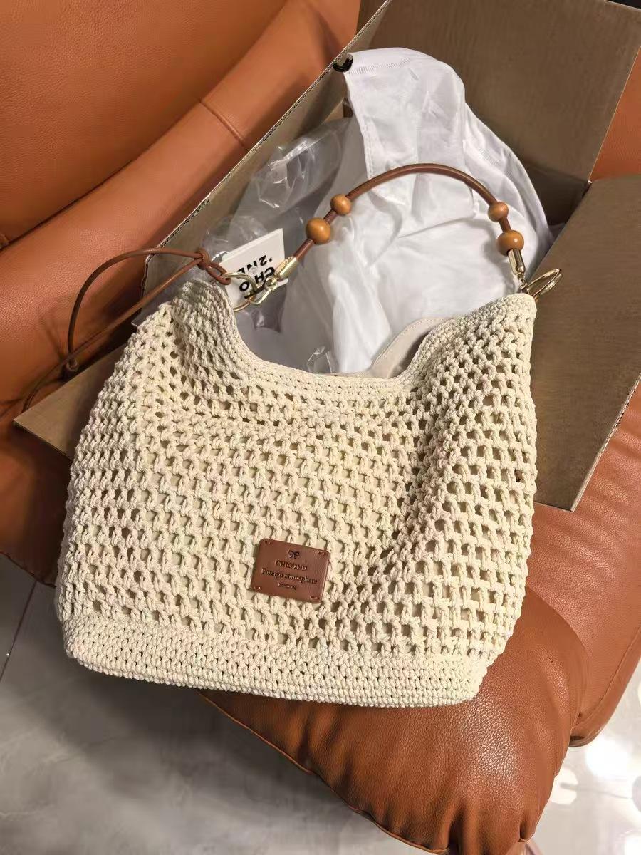 

Nanfeng Versatile Trend Binhai Weekend Tote Bag Women s Large Capacity Spring and Summer Woven Bag One Shoulder Crossbody Straw Bag
