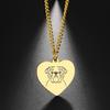 Dreamtimes Cute Pets Dogs Animal Lovely Spotted Dog Heart Pendant Handmade Bulldog Necklace For Women Men Jewelry Accessories