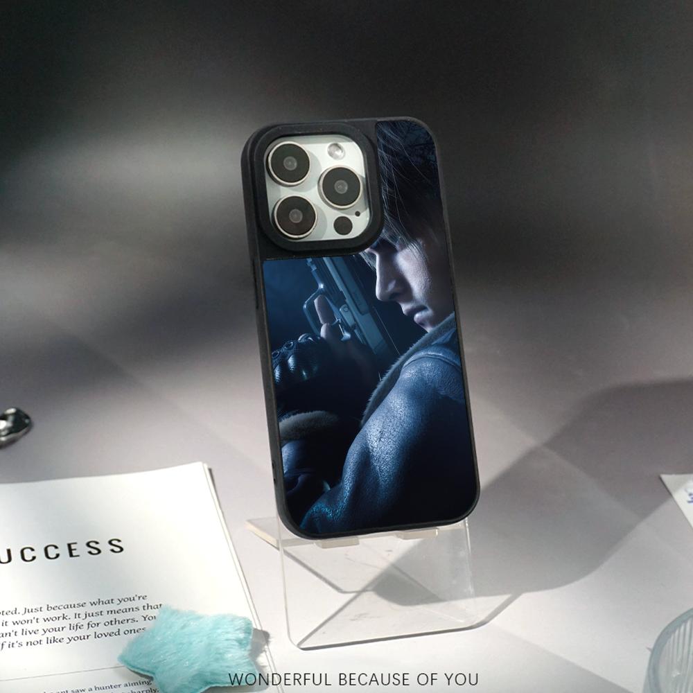 Resident evil 9 hot game poster Phone Case for iPhone 17 16 e 15 14 13 12 Pro Max Sheepskin Silver-edged protective case