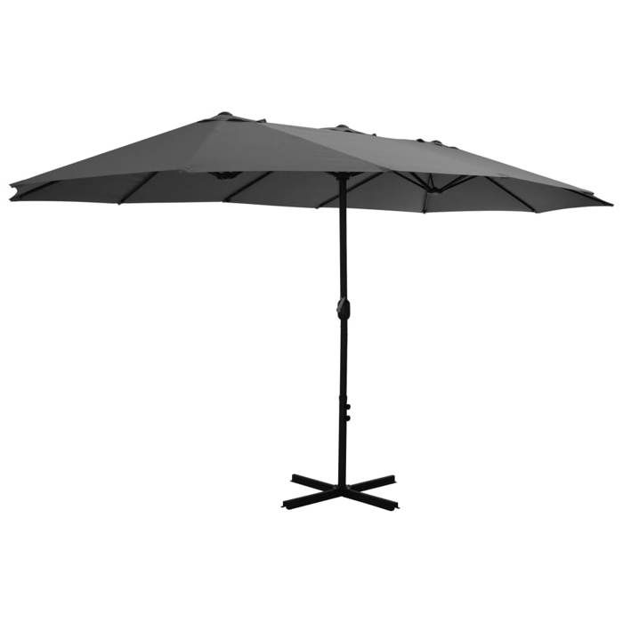 VidaXL Outdoor Parasol Aluminum Pole, Patio Sunshade, Sun Shelter, Outdoor Terrace Parasol, 460 X 44869