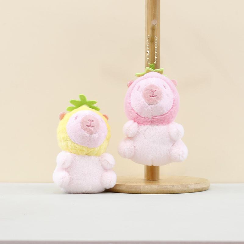 Charming Soft Plush Capybara Keychain Adorable Cuddly Doll Bag Charm Accessory