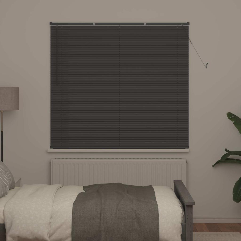 Venetian Blind Silver Grey 150 x 130 cm 25 mm PVC