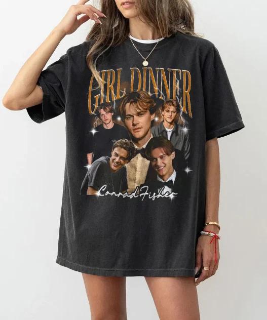 Vintage Conrad Fisher Girl s Dinner Shirt M