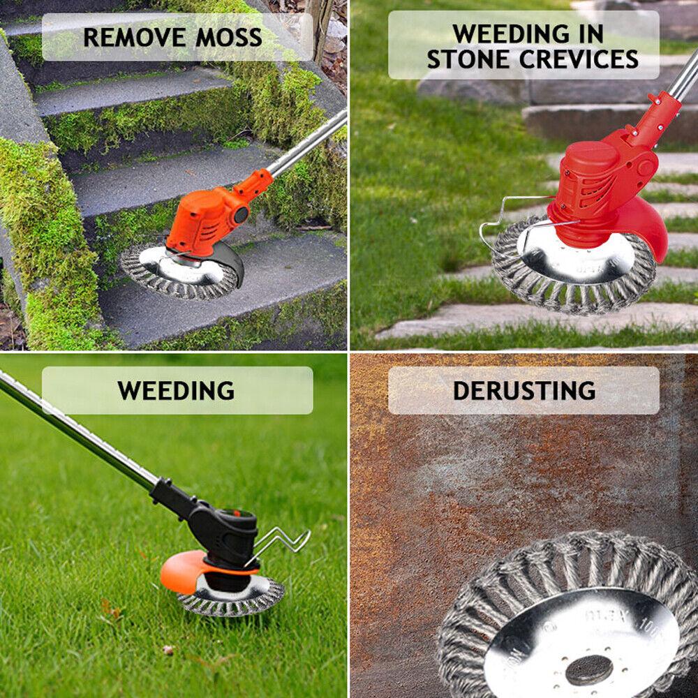 Steel Weed Trimmer Brush Grass Cutting Head Lawn Mower Blades for Gasoline Engines Durable Gardening Accessory