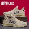 2025 Spring Flyknit Breathable Mesh Running Shoes - Men's Trendy Casual Travel Sneakers, Plus Size Available