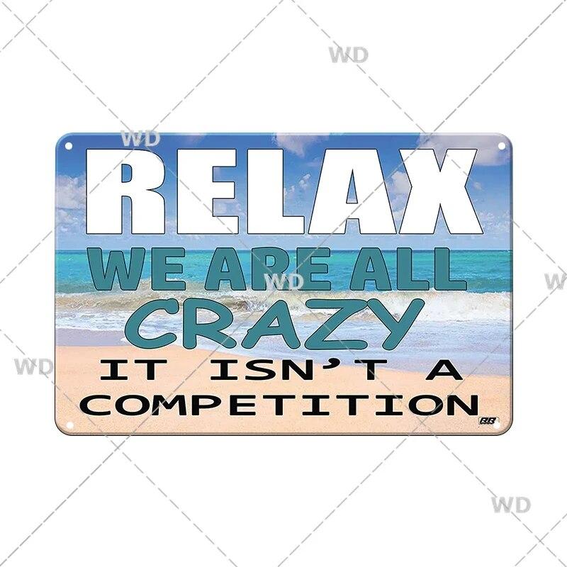 Retro Funny Sentence Tin Sign Decorative Vintage Plaque Metal Sign Decor Metal Plate for Garage Man Cave Bar Pub Home Wall Decor