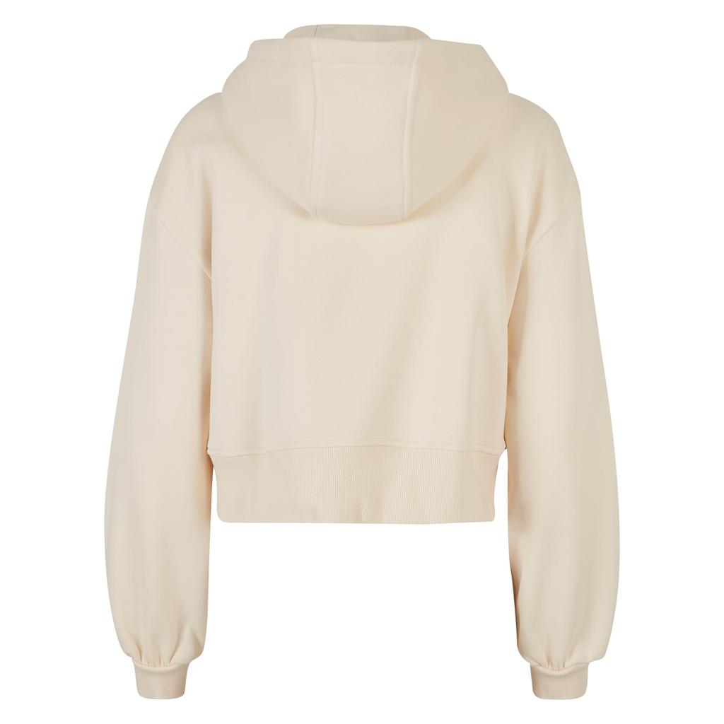 Baue deine Marke Damen/Damen Kurzer übergroßer Full-Zip-Hoodie