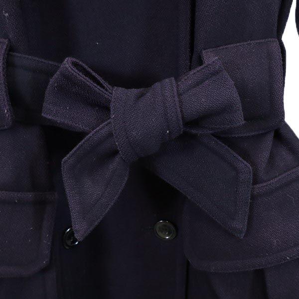 VETEMENTS CLASSIQUES wool blend trench coat 36 Navy Women Used