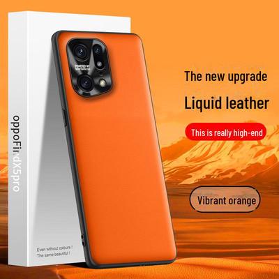 Protective Liquid Leather Shell for Oppo Find X5 Pro with Anti-fall Feature, One Piece Shipped.