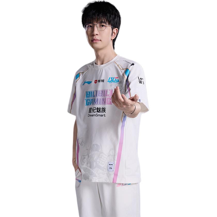 Li Ning T Shirts Unisex Ivory Crew Neck Moderate Straight Fit ATSU667-1