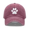 Dog Paw Vintage Washed Cotton High Quality Embroidery Dad Hat  For Men Women Baseball Cap golf caps Snapback Cap Dropshipping