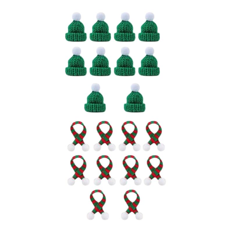 Practical Pack of 20 Small Christmas Hat Decorations Party Supplies for Stylish Bottles and Festival Home Decoration