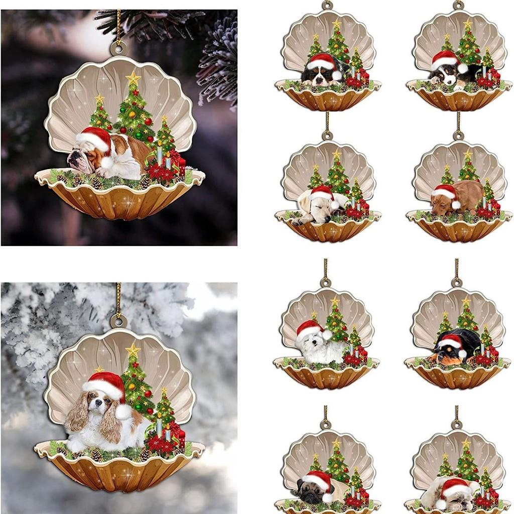 Charming Cartoon Style Acrylic Shell Dog Vehicle Decoration For Home And Holiday