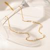 Ins French Light Luxury Freshwater Pearl Clavicle Chain Plated 18k Gold Stainless Steel Fashion Versatile Necklace Women's Light Luxury
