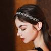 Simple Wavy Elastic Headband For Women Rhinestone Hair Band Versatile Daily Wedding Dress Accessories Elegant Hair Hoop