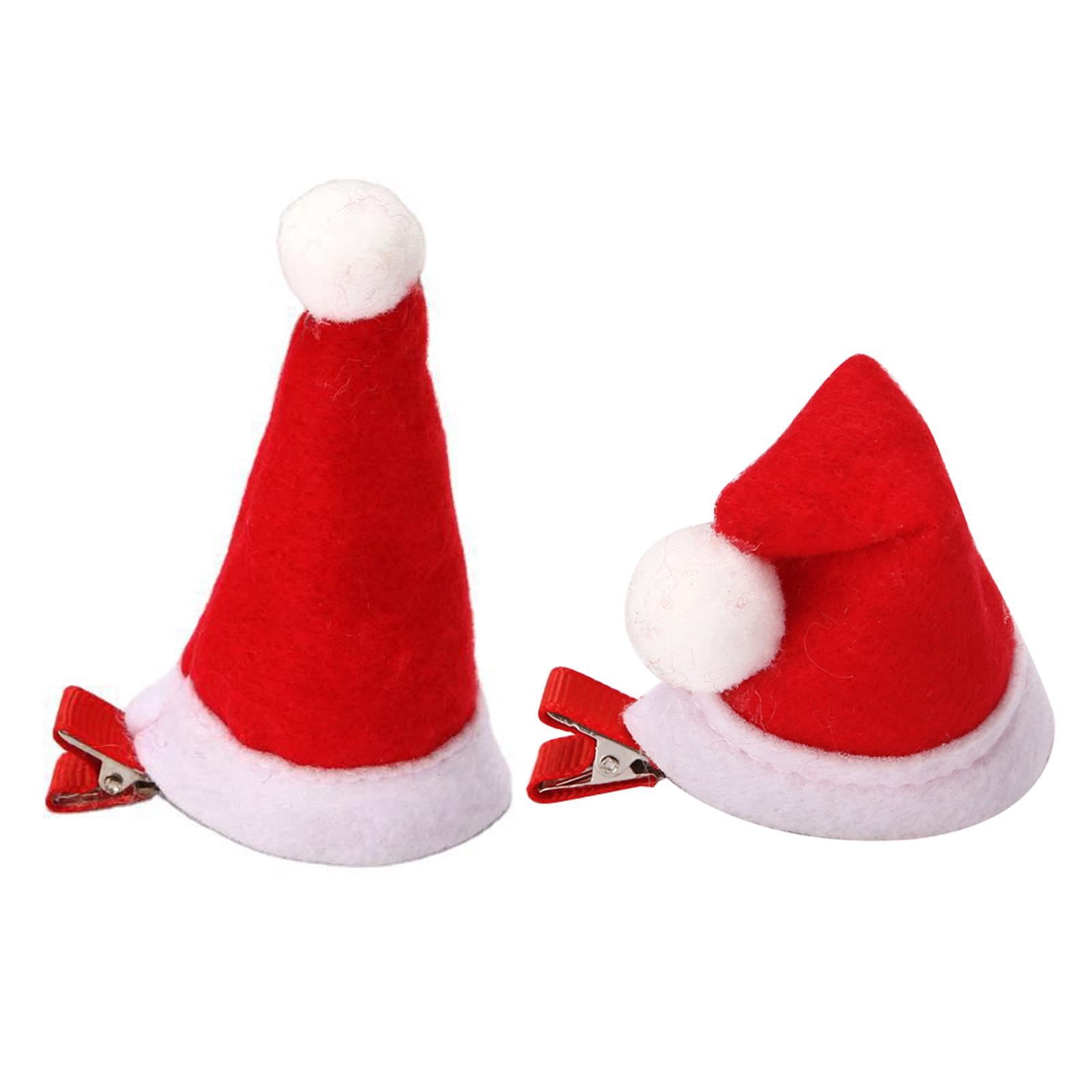 

Christmas Decorations Party Sequins Hair Clips Christmas Hat Duckbill Clip Stage Props Side Pin Festival Party Supplies C