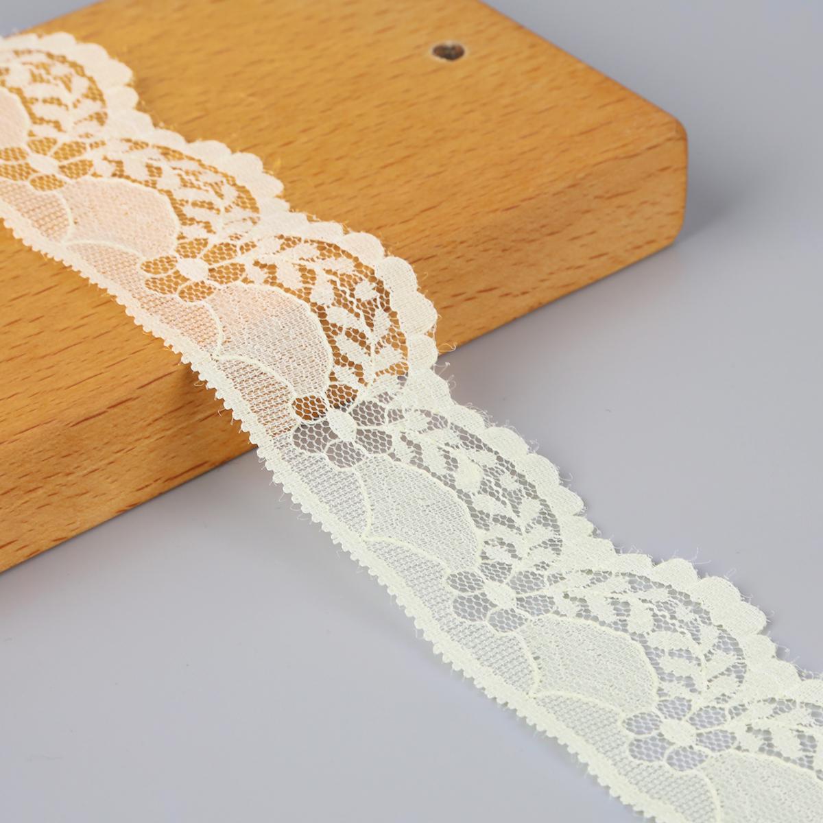 

Кружевная бейка для декора - 4,5 м светло-желтого