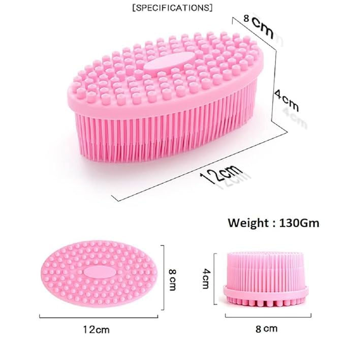 Anup Torda Silicone Bath Brush Soft Silicone Body Scrubber Body Wash Scrubber for Skin Exfoliation,Silicone Baby Bath Scrubber Baby Bath Brush, Si