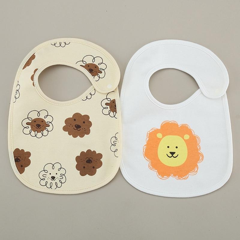 2-teiliges/Set Neugeborenes Baby Baumwoll-Lätzchen Spucktuch Modisches Säuglings-Hochabsorbierendes Speicheltuch Säuglings-Beißlätzchen