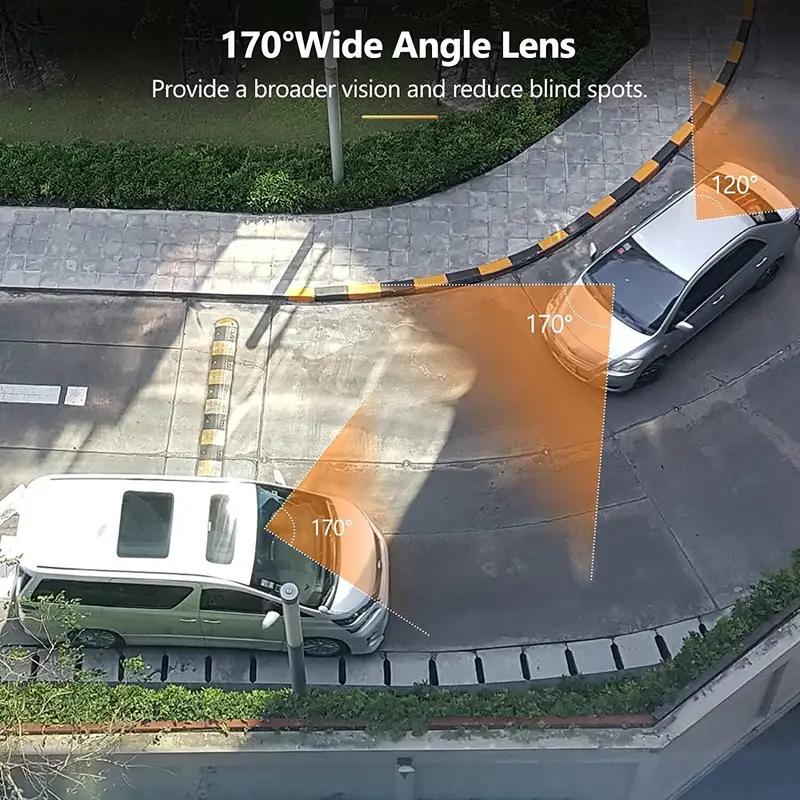 Dash Cam 1080P Dual Lens DVR Car Driving Recorder 4 Inch LCD Screen 170° Wide Angle, G-Sensor, WDR, Parking Monitor, Loop Recording, Motion Detection