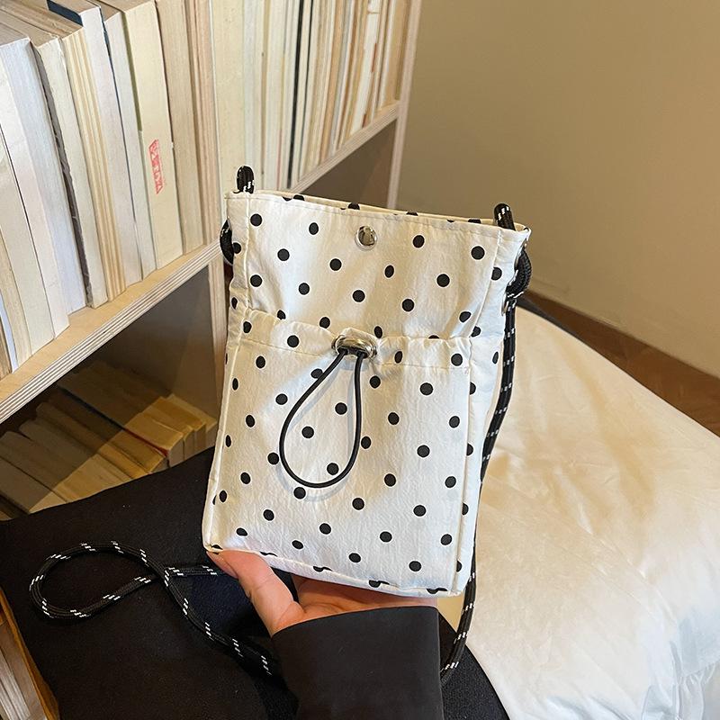 Women Korean Style Polka Dot Lightweight Small Backpack For Daily Commute And School