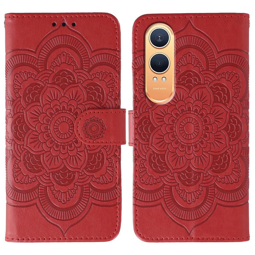 For OnePlus Nord CE4 Lite 5G Case PU Leather Mandala Imprinted Design Wallet Phone Cover