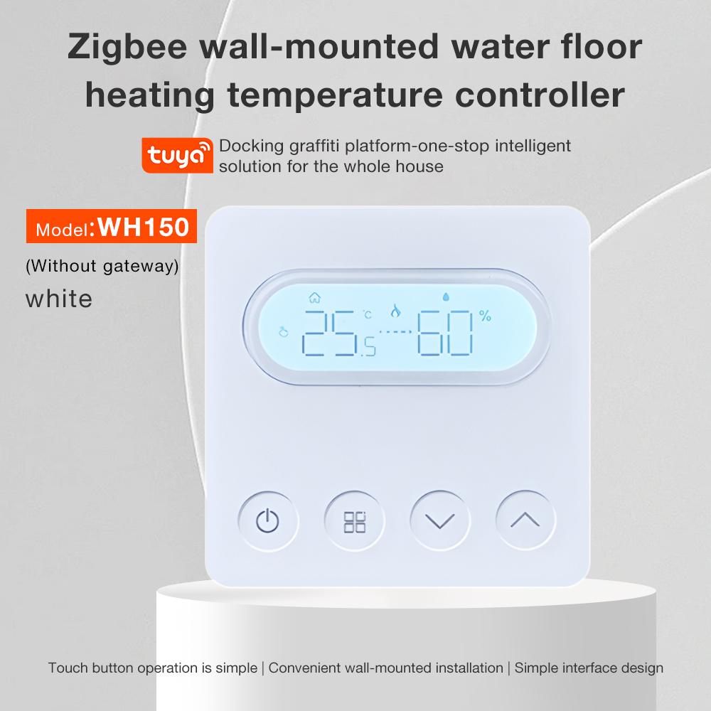 Tuya Zigbee Smart Thermostat Room Temperature Controller of Water Floor/Boiler Humidity Programmable Air Thermostat