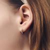 [925 Silver] Brilliant Pavé One-Touch Earrings