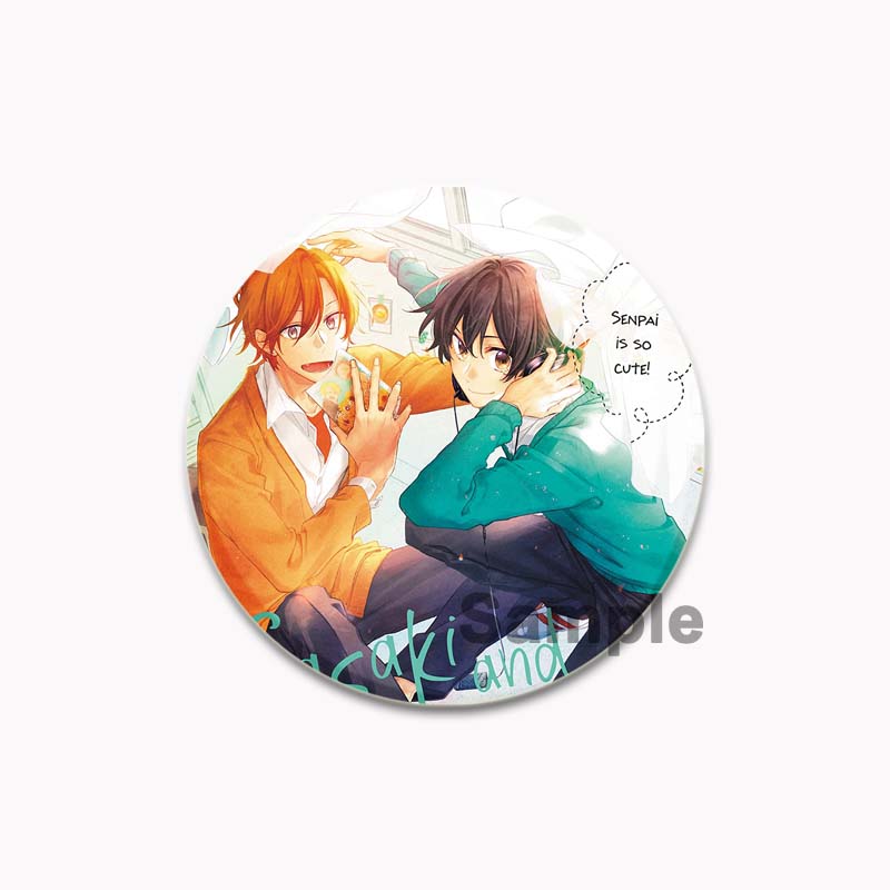 32/44/58mm Round Anime SASAKI and MIYANO Enamel Pins Handmade Brooch Cartoon Cosplay Badge On Backpack Jewelry Accessories Gifts