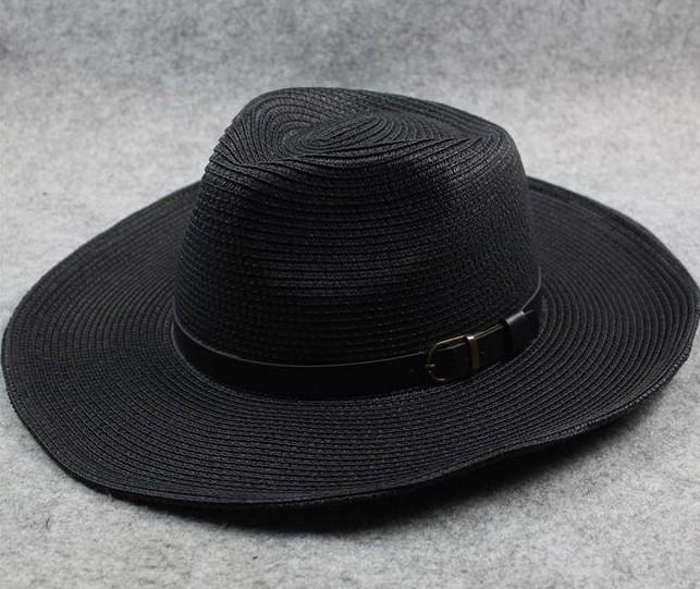 Big Size XXXL 62cm Travel Panama Jazz Straw Hat Men Sun Hats Women Summer Wide Brim UV UPF 50+ Panama Fedora Foldable Beach Hat