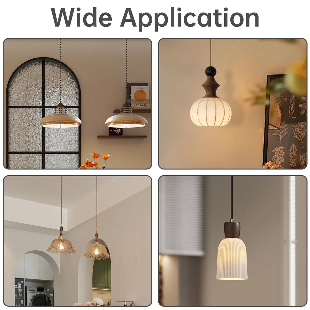 Ceramic E26 Light Socket High Temperature Resistant Porcelain Lamp Holder Heavy Duty Incandescent LED Bulb Replacement Includes Wire Easy Install