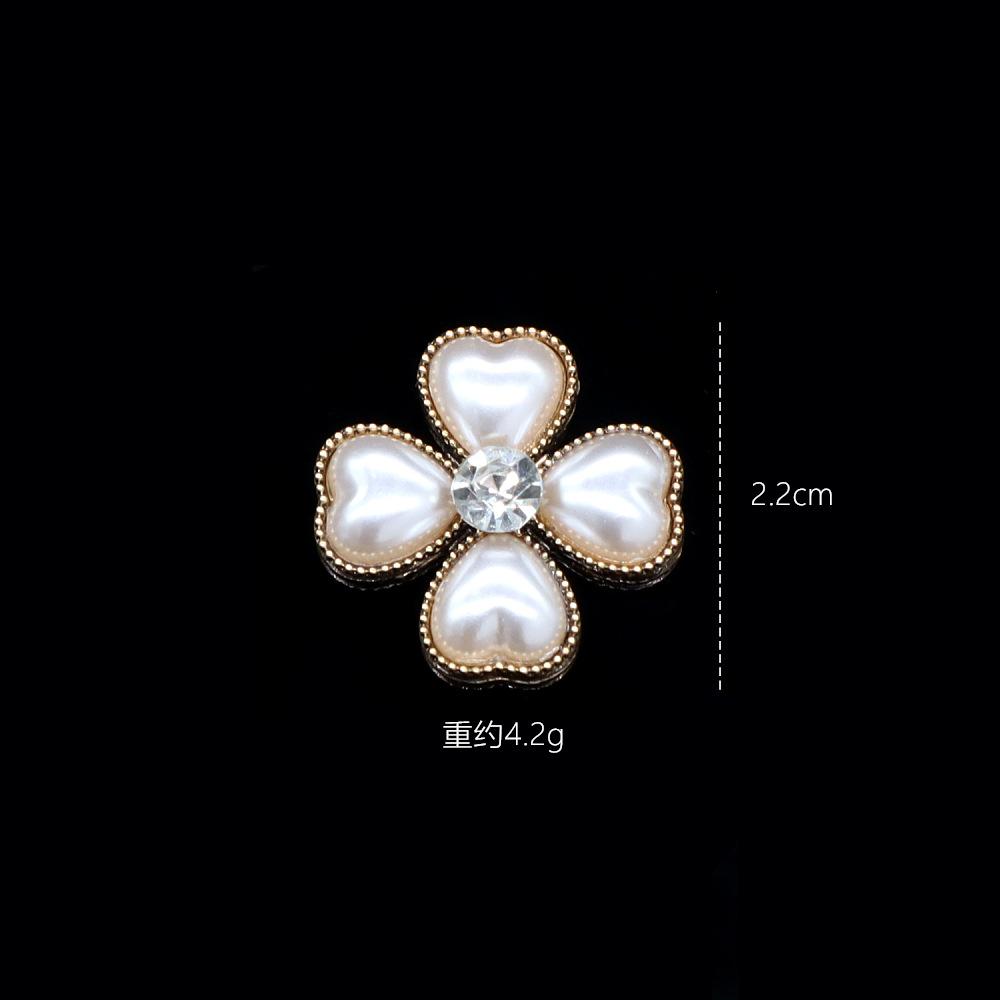 Xiaoxiangfeng Retro Old Series Alloy Jewelry Pearl Diamond Hole Shoes Diy Flat Bottom Buckle Mobile Phone Case Accessories
