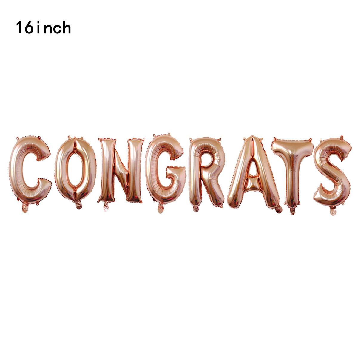 Graduation Celebration Congrats Foil Balloon Set - Party Decoration