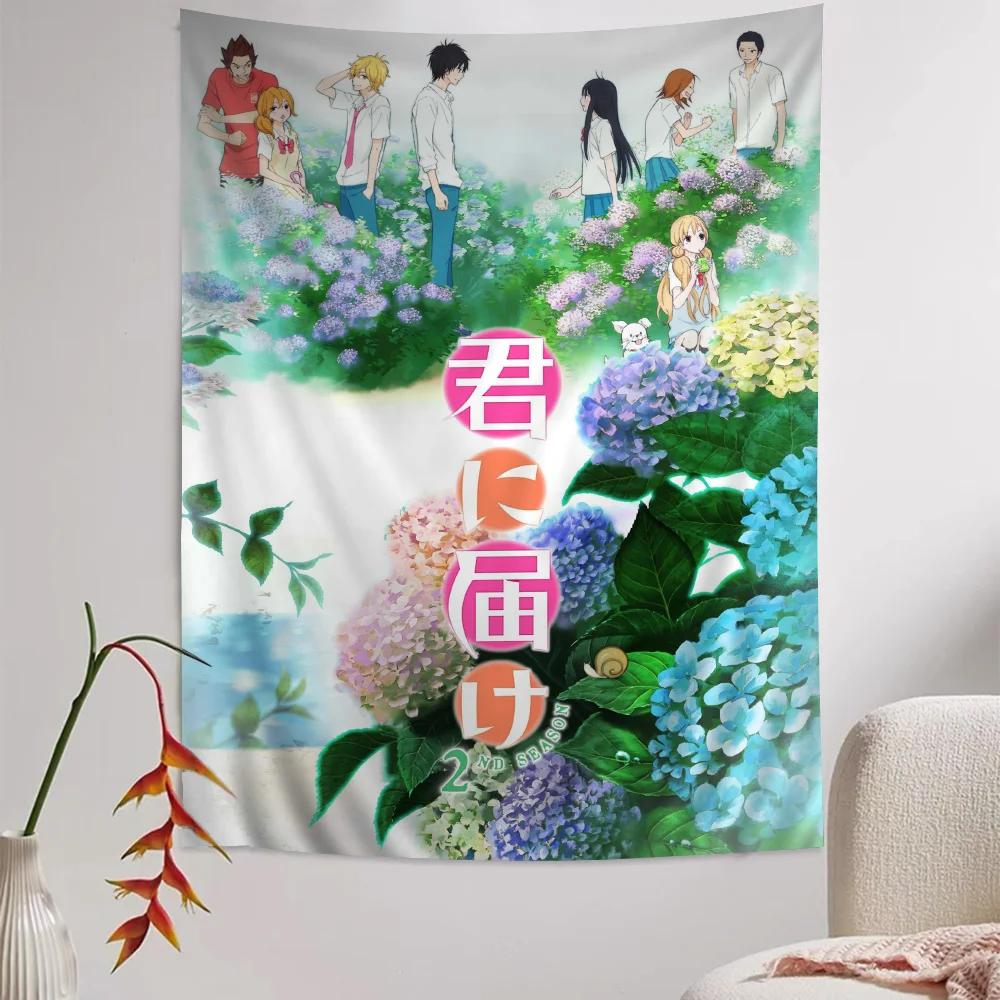 VIKAMA Kimi Ni Todoke Magazine Collage Tapestry Japanese Anime Wall Hanging for Bedroom Dorm Room and Kawaii Aesthetic Decor