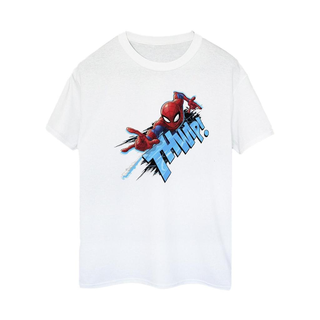 Marvel Womens/Ladies Spider-Man Thump Cotton Boyfriend T-Shirt