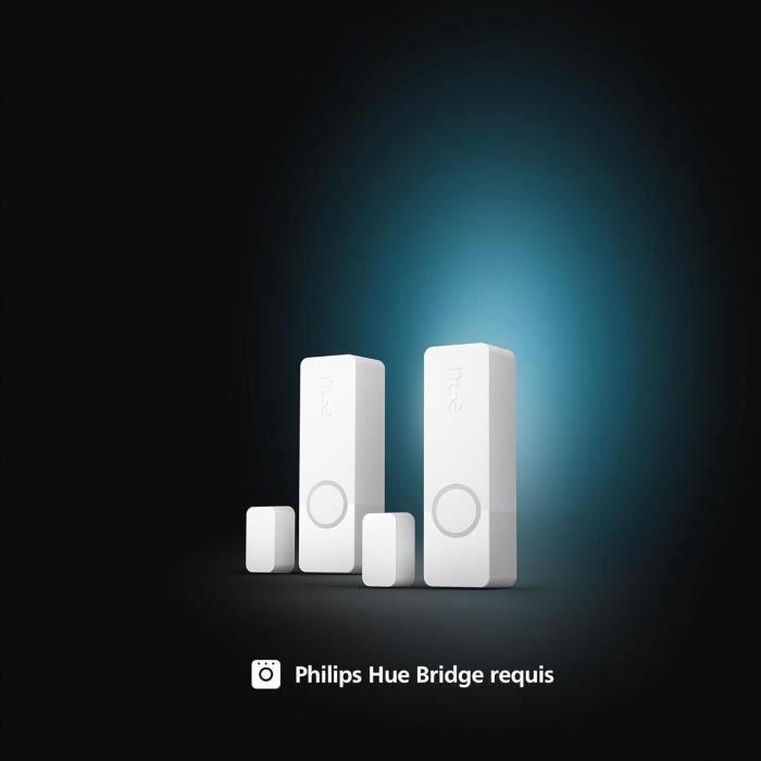 Capteurs de contact - Philips Hue - Secure - x 2 - Porte ou fenêtre - Installation facile - Contrôle depuis l'application - Blanc