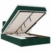 Maison Exclusive - Lit ottoman avec matelas et LED vert foncé 90x200cm velours