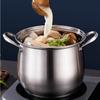 Extragroßer Suppentopf aus Edelstahl – dick, langlebig und vielseitig für Suppen, Eintöpfe und Brei – kompatibel mit Induktions- und Gasherden