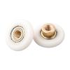 4pcs Nylon and Brass Shower Door Rollers for Bathroom Sliding Glass Doors Includes Stainless Steel Screws for Easy Replacement