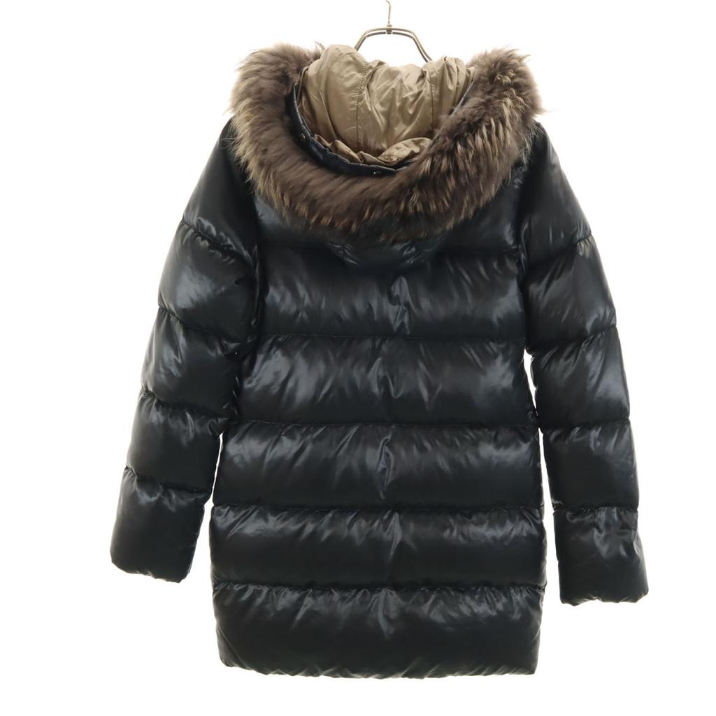 DUVETICA kappa down coat 38 Charcoal black With raccoon fur Women Used