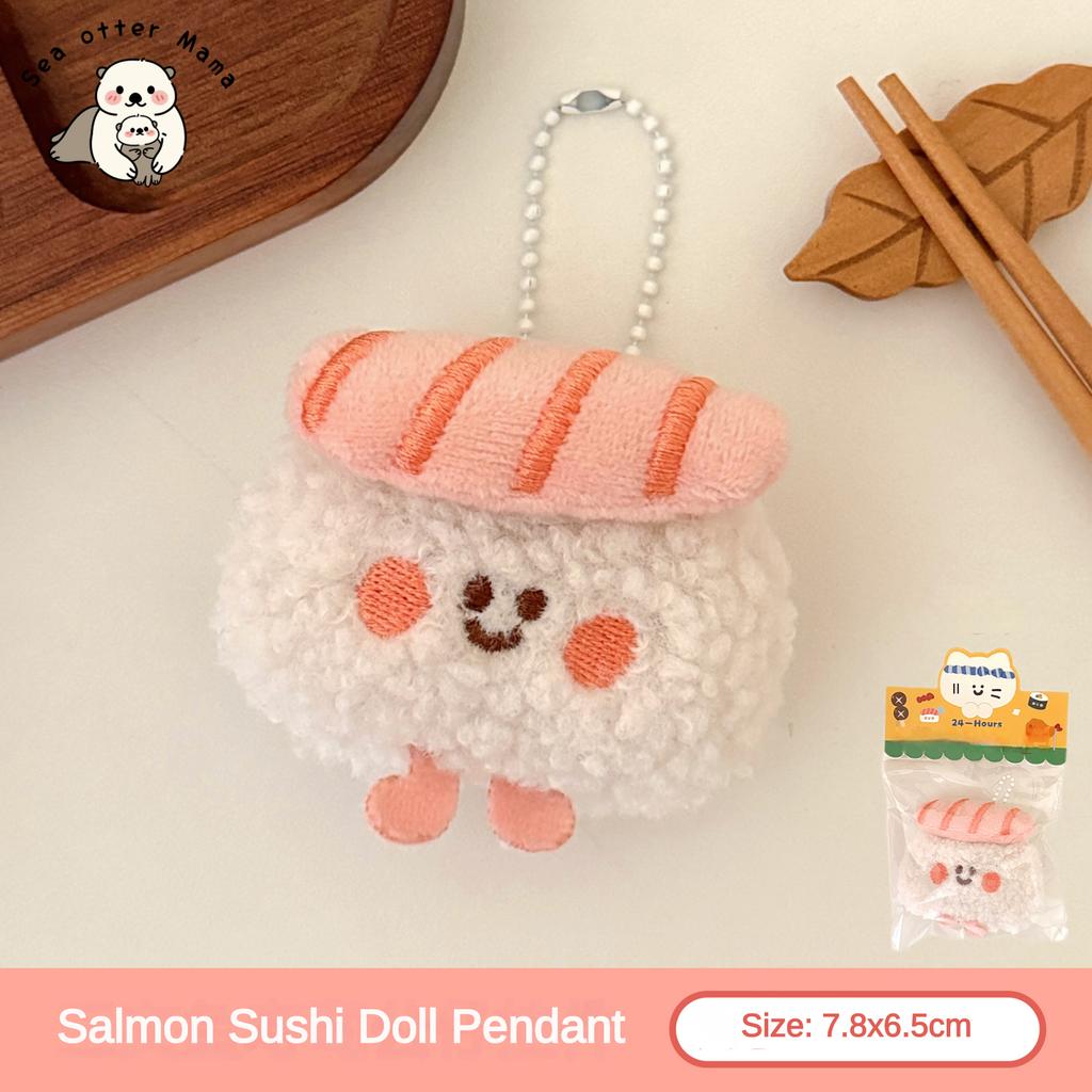 1/6/12 Pcs Cute Food Doll Pendant Plush Sushi Food Play Pendant Backpack Keychain Pendant