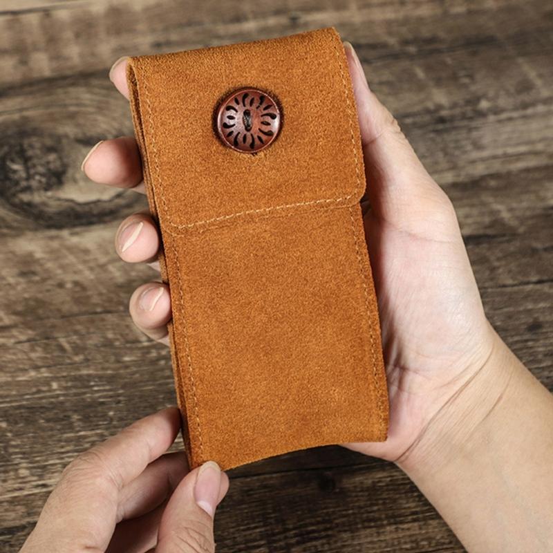 8 Colors Men Watch Box Watch Pouch Bag Organizer Box Easy Carry Travel Watch Storage Pouch Cowhides Velvets Jewelry Box