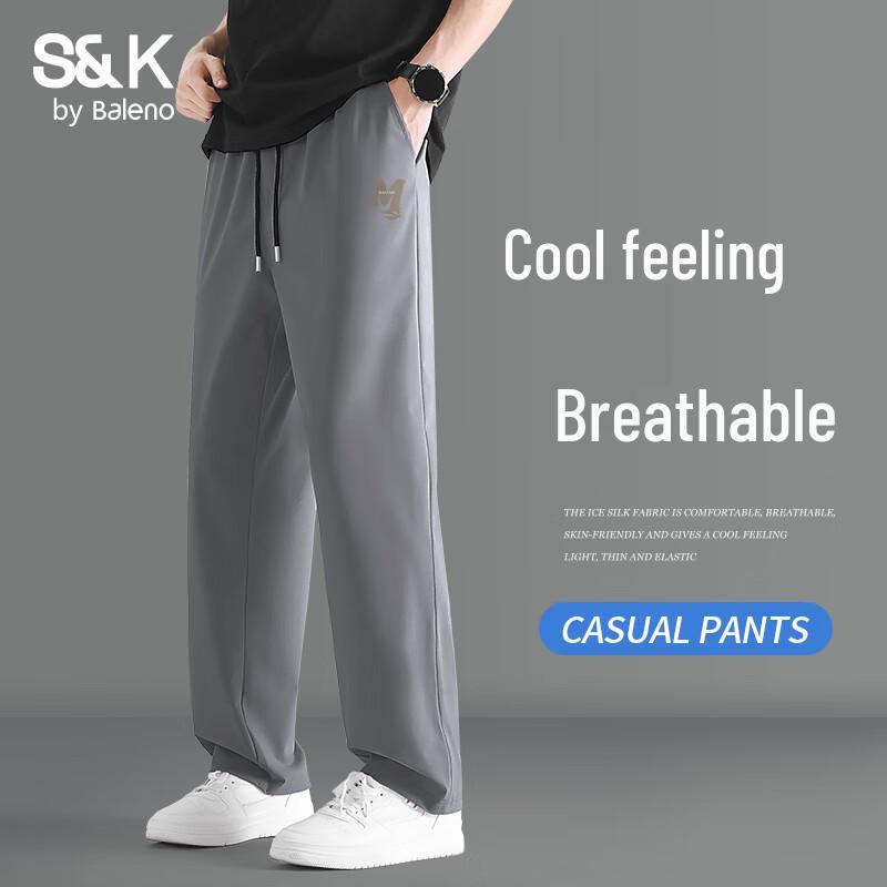 Baleno Men's S&K Series Ice Silk Cooling Straight-Fit Pants