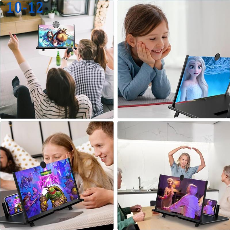 High Definition Mobile Phone Screen Amplifier 10/12 Inch Suitable for Watching Movies Variety Shows Playing Games Foldable 1