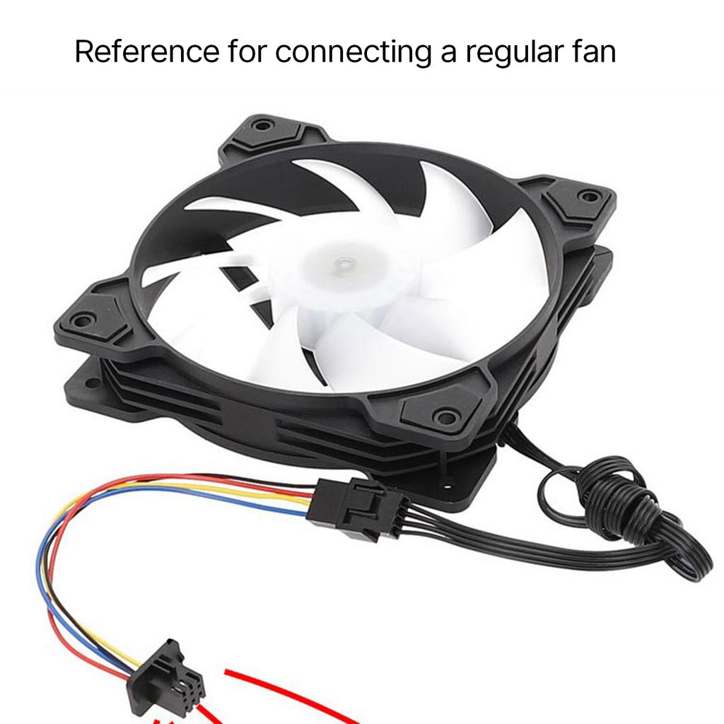 PWM Fan Extension Cable 4Pin Male To 6pin Female Connectors Converter for PC Cooling & Case Fans 15cm Length 24AWG Wire