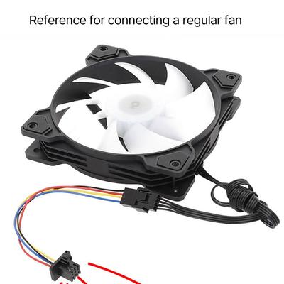 PWM Fan Extension Cable 4Pin Male To 6pin Female Connectors Converter for PC Cooling & Case Fans 15cm Length 24AWG Wire