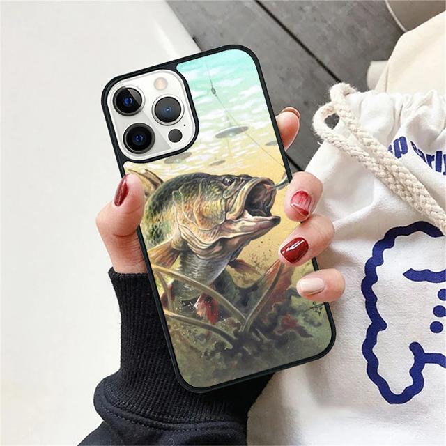 Pike Fish Fishing Bait Phone Case Back Cover for iPhone 17 Air 16 15 14 13 11 12 Pro Max PlusS Shell Coque