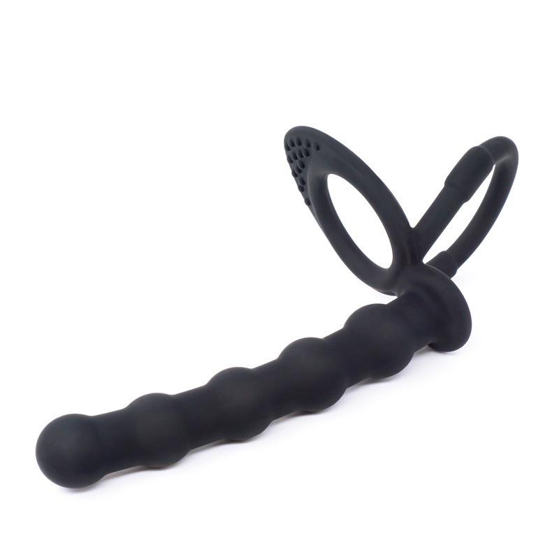 Unisex Silicone Anal Dilator & Dual Ring Bead Plug for Adults